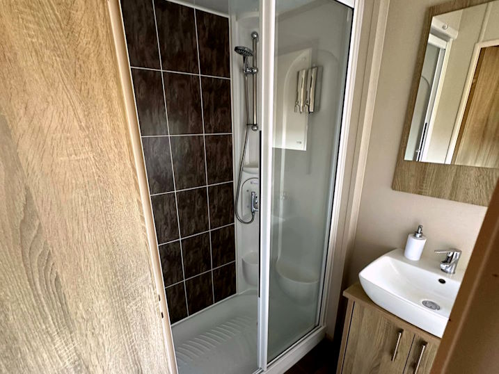 Shower in the bathroom.