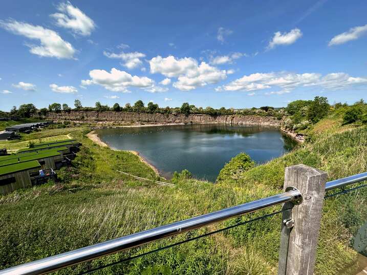 View of the lake and stunning surroundings of the lodges.